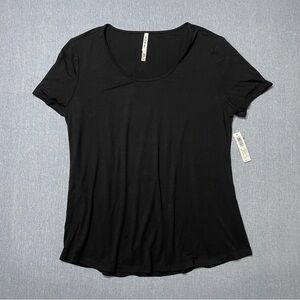 NWT Soma Cool Nights Short Sleeve Pajama Sleep Top in Black